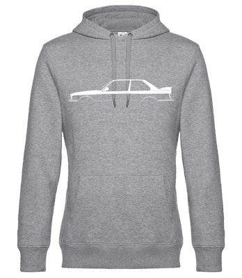 'BMW M3 E30' Silhouette - Unisex Premium Hoodie - Grau meliert - Vorne