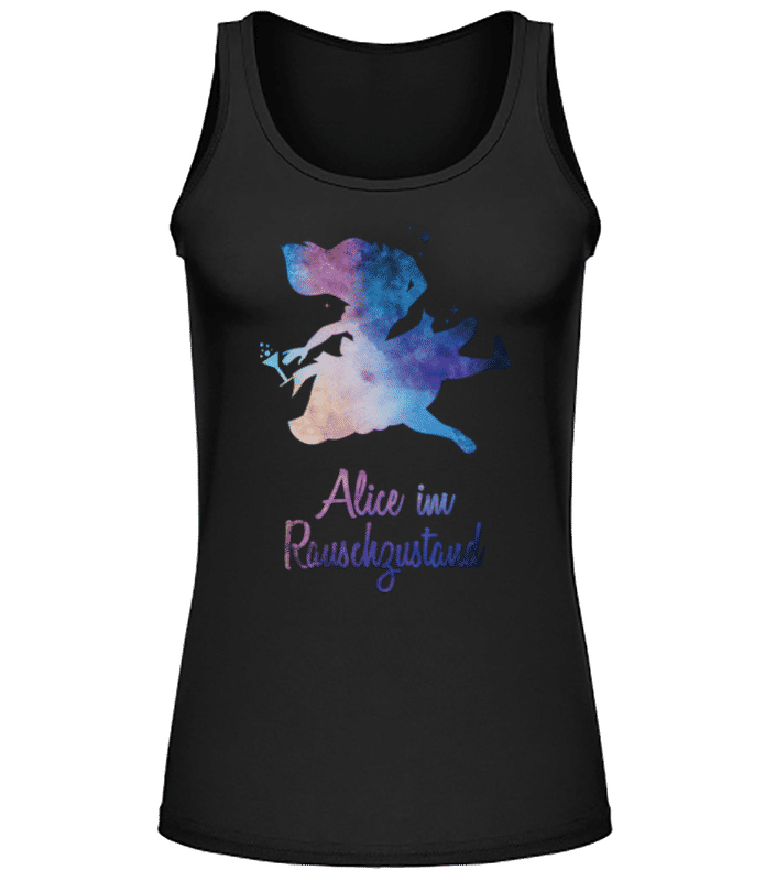 Vorschau: Alice Im Rauschzustand - Frauen Tank Top - Schwarz - Vorne