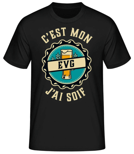 Aperçu: C’est Mon EVG - T-shirt standard Homme - Noir - Devant
