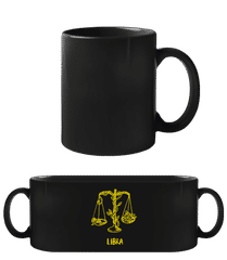 Scribble Style Zodiac Sign Libra · Schwarze Tasse