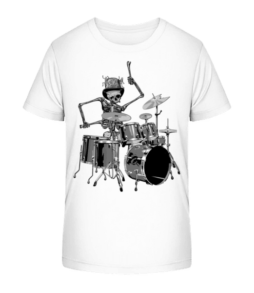Aperçu: Squelette De Tambour - T-shirt bio Enfant Stanley Stella 2.0 - Blanc - Devant