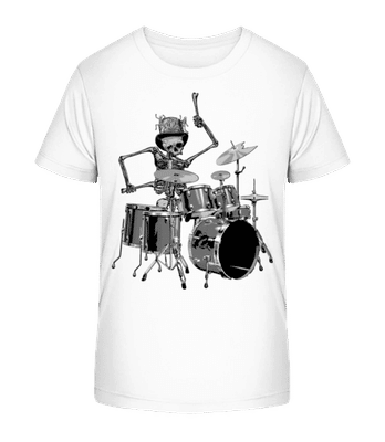 Squelette De Tambour - T-shirt bio Enfant Stanley Stella 2.0 - Blanc - Devant