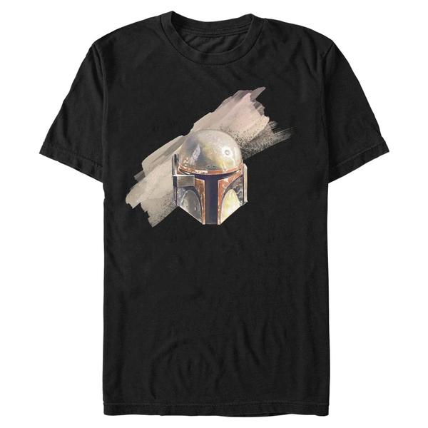 Preview: Star Wars - The Mandalorian - Mandalorian Fett Helmet - Men's T-Shirt - Black - Front