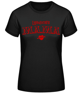 Lieblingsmama - Frauen Basic T-Shirt - Schwarz - Vorne