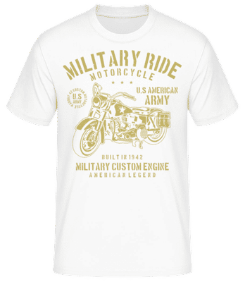 Military Ride - Camiseta básica para hombre - Blanco - delante