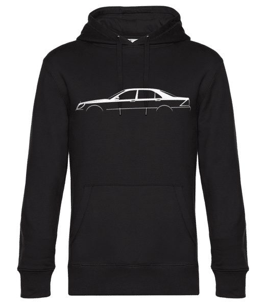 Aperçu: 'Mercedes S W220' Silhouette - Sweat à capuche premium Unisexe - Noir - Devant