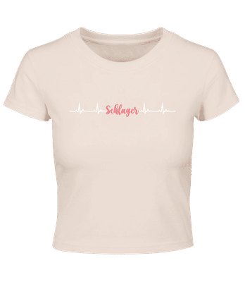 Schlager Heartbeat - Crop T-Shirt - Rosa - Vorne