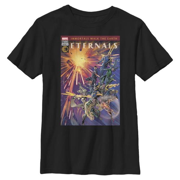 Aperçu: Marvel - Eternals - Photo de groupe Eternal Issue - Enfant T-shirt - Noir - Devant