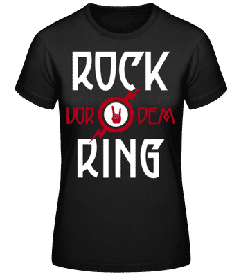 JGA Rock Vor Dem Ring - Frauen Basic T-Shirt - Schwarz - Vorne