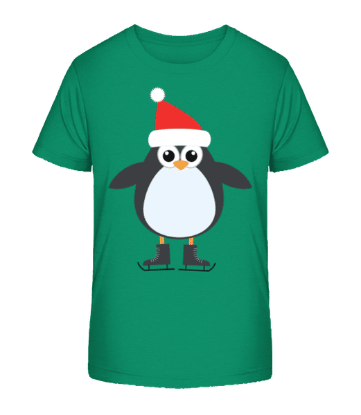 Aperçu: Pingouin De Patin À Glace - T-shirt bio Enfant Stanley Stella 2.0 - Vert - Devant