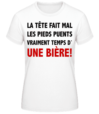 Temps D' Une Bière - T-shirt femme B&C - Blanc - Devant