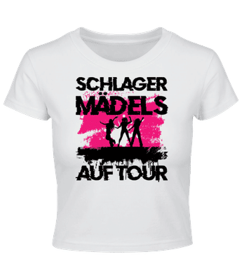 Schlager Mädels - Crop T-Shirt - Weiß - Vorne
