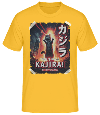 Catzilla The Return Of Kajira - Men's Basic T-Shirt - Golden yellow - Front