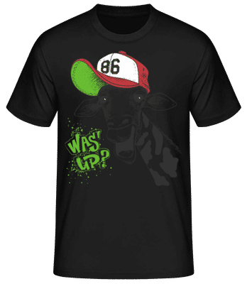 Čo sa deje? - Pánske basic tričko - Čierna - Predné