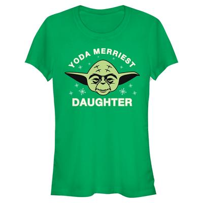Star Wars - Yoda Merriest Daughter - Christmas - Women's T-Shirt - Kelly green - Front