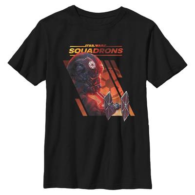Star Wars - Squadrons - Empire Squadron - Detské Tričko - Čierna - Predné