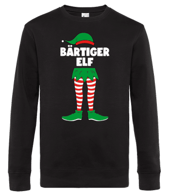 Bärtiger Elf - Männer Standard Pullover - Schwarz - Vorne
