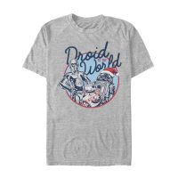 Star Wars - The Force Awakens - Skupina Droid to the World - Christmas - Men's T-Shirt - Heather grey - Front