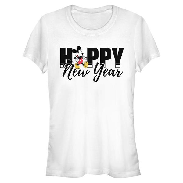 Aperçu: Disney Classics - Mickey Mouse - Mickey Mouse Mickey New Year - Femme T-shirt - Blanc - Devant