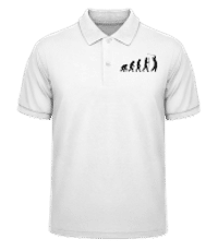 Évolution du golf - Polo en piqué fin pour hommes - Blanc - Devant