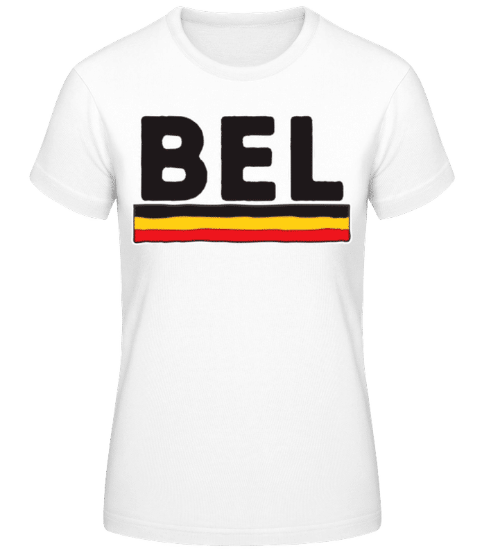 Vorschau: Fußball Bel - Frauen T-Shirt B&C - Weiß - Vorne
