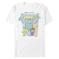 Pixar - Příšerky - Skupina Pastel Monsters - Pánské Tričko - Bílá - Napřed