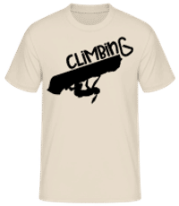 Climbing Black - Männer Basic T-Shirt - Creme - Vorne