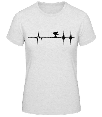 Ski Heartbeat - Women's Basic T-Shirt - Heather grey - Front