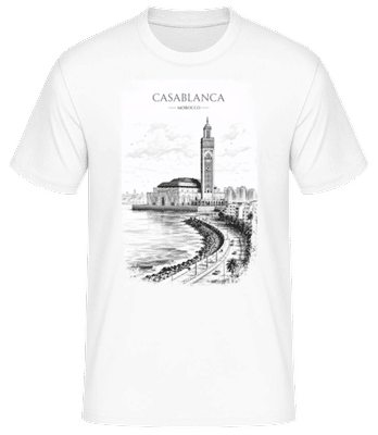 Casablanca Morocco - Men's B&C T-Shirt - White - Front