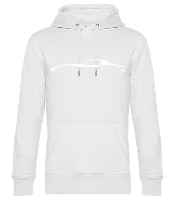 'Chevrolet Corvette C3' Silhouette - Sweat à capuche standard homme - Blanc - Devant