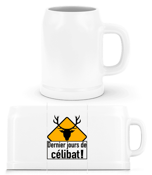 Aperçu: Célibat - Chope de bière - Blanc - Devant