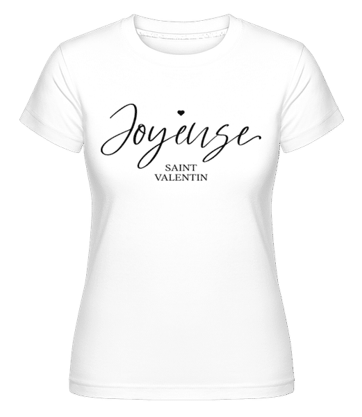 Aperçu: Joyeuse Saint Valentin Amour Mignon -  T-shirt Shirtinator femme - Blanc - Devant