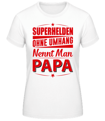 Superhelden Papa Rot - Frauen T-Shirt B&C - Weiß - Vorne