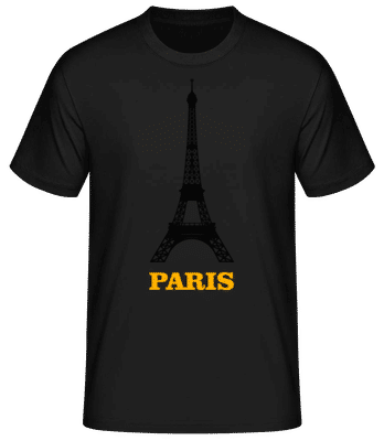 Paris Skyline 2 - Men's Basic T-Shirt - Black - Front