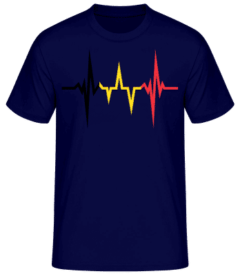 Bruxelles Belgique Drapeau BPM - T-shirt standard Homme - Bleu marine - Devant