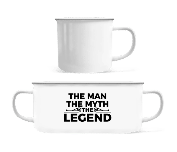Aperçu: The Man The Myth The Legend - Tasse Émaillée - Blanc - Devant