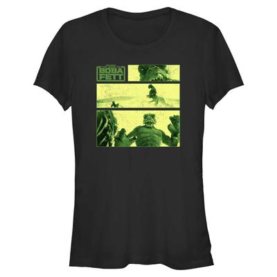 Star Wars - Zákon podsvětí - Sand Creature Story Panels - Dámské Tričko - Černá - Napřed