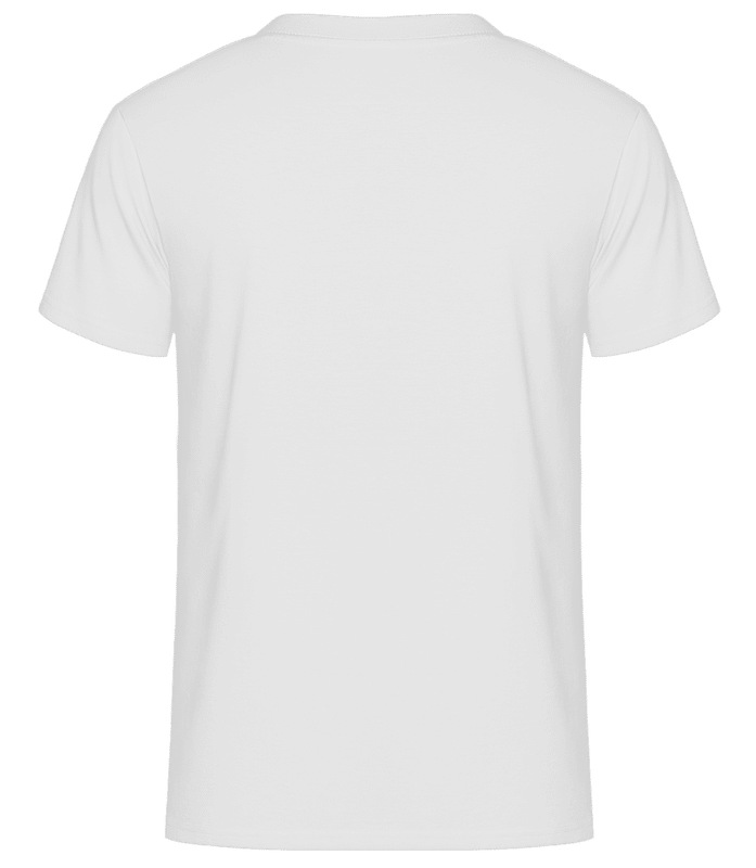 Vorschau: Männer T-Shirt V-Ausschnitt - Weiß - Hinten