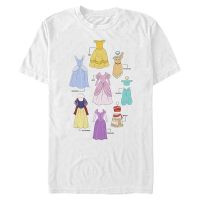 Disney princezny - Skupina Textbook Dresses - Pánské Tričko - Bílá - Napřed