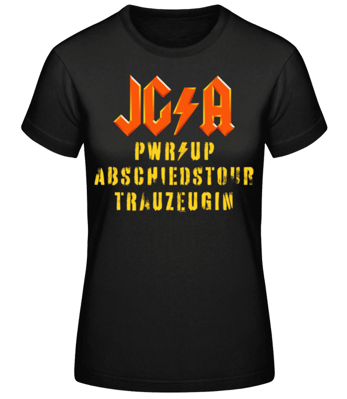 Vorschau: JGA Abschiedstour Trauzeugin - Frauen T-Shirt B&C - Schwarz - Vorne