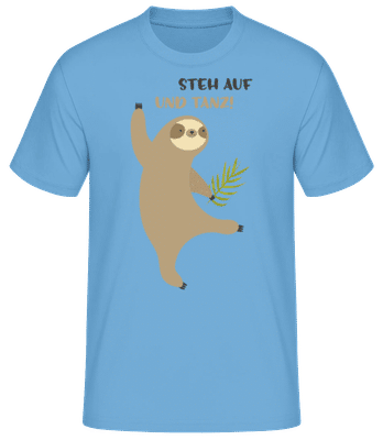 Steh Auf Und Tanz - Männer Basic T-Shirt - Hellblau - Vorne