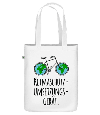 Klimaschutzumsetzungsgerät - Bio Tasche - Weiß - Vorne