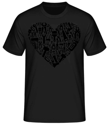 Love DIY Heart - T-shirt standard Homme - Noir - Devant