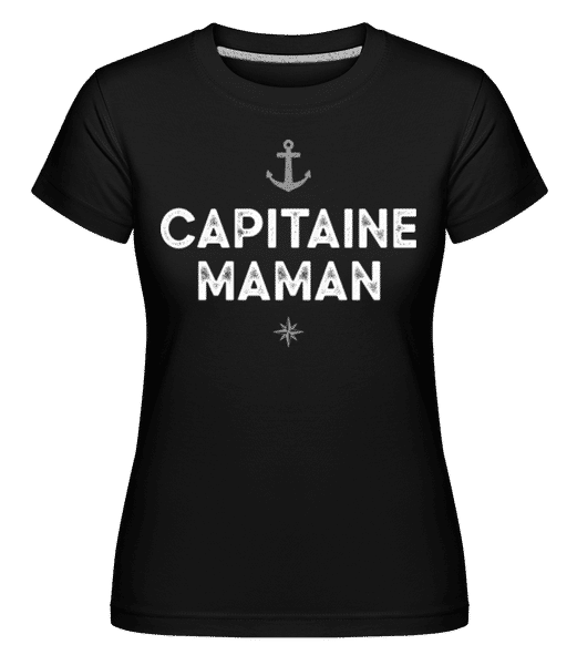 Aperçu: Capitaine Maman -  T-shirt Shirtinator femme - Noir - Devant