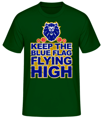 Chelsea Football Blue Flag Fly High - T-shirt standard Homme - Vert bouteille - Devant