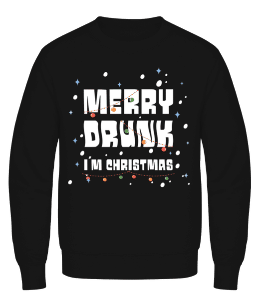Aperçu: Merry Drunk - Sweatshirt Homme - Noir - Devant