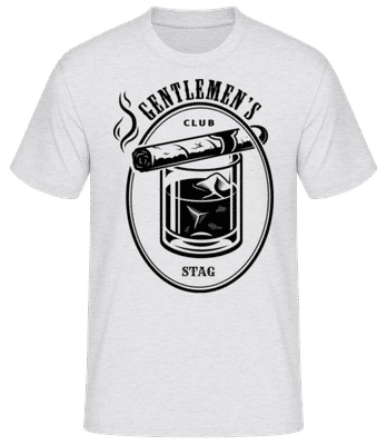 Gentlemen's Club STAG Black - Männer T-Shirt B&C - Grau meliert - Vorne