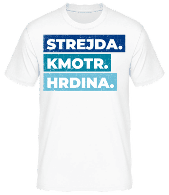 Strejda Kmotr Hrdina - Pánské basic tričko - Bílá - Napřed