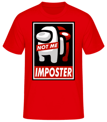 Imposter Among Us Tshirt Design - Men's Basic T-Shirt - Red - Front