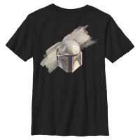 Star Wars - The Mandalorian - Mandalorian Fett Helmet - Niños Camiseta - Negro - delante